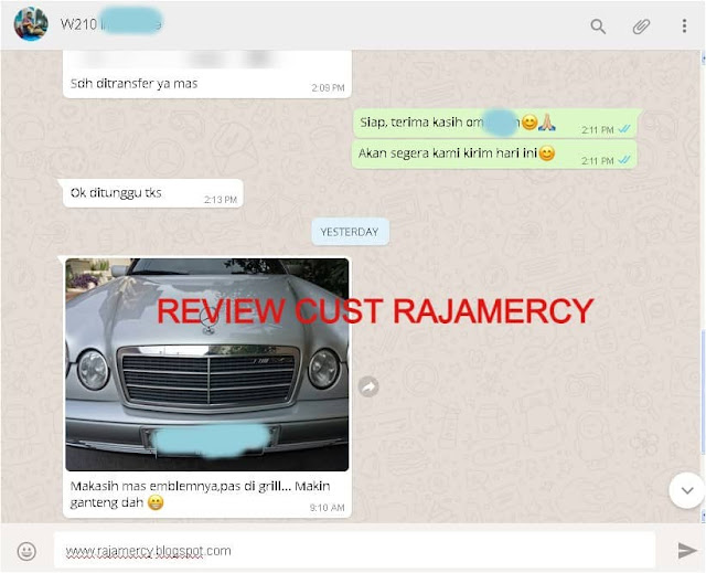 Review Customer Rajamercy Pembelian Emblem Grill AMG