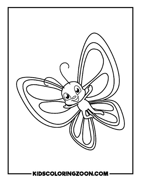Free Cute Butterfly Coloring Pages For Kids