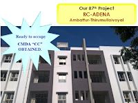 Ready to Occupy CMDA "CC" obtained Flats - RC ADENA, Ambattur-Thirumullaivoyal, Chennai