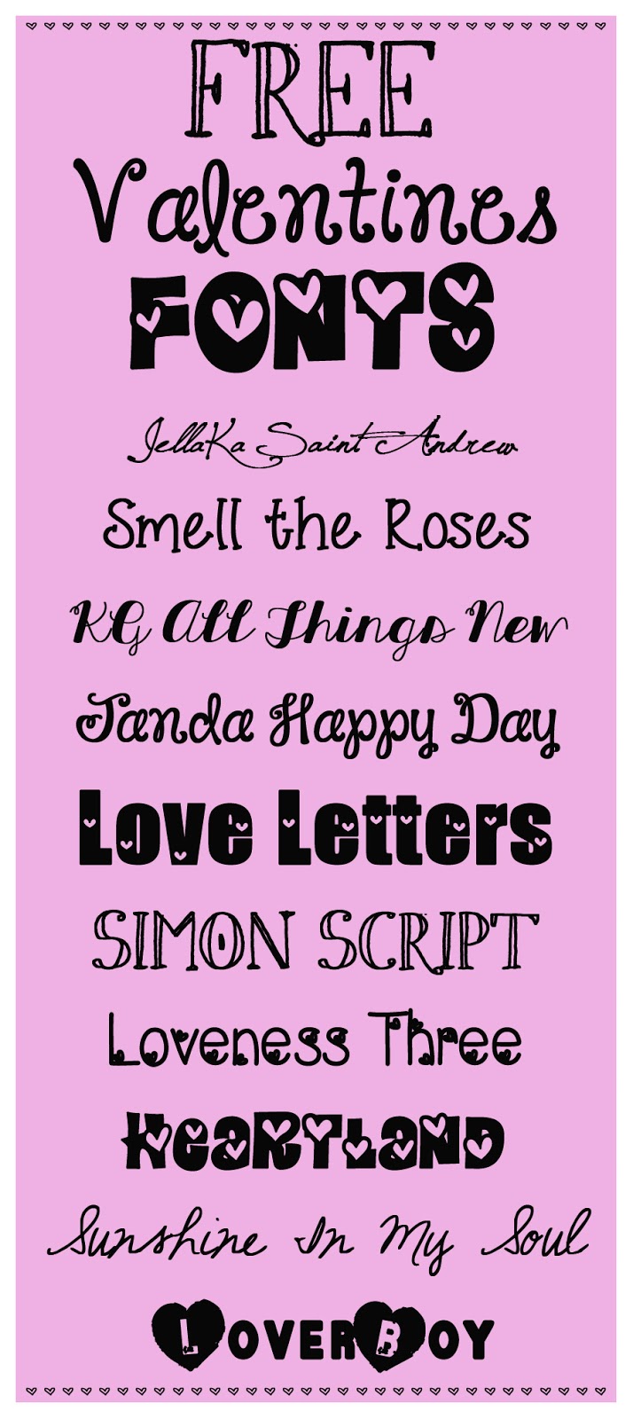 Our Reflection My Favorite FREE Fonts  for Valentine s Day