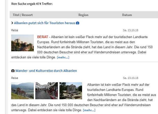 Two articles within a week about Albanian Tourism by Germans