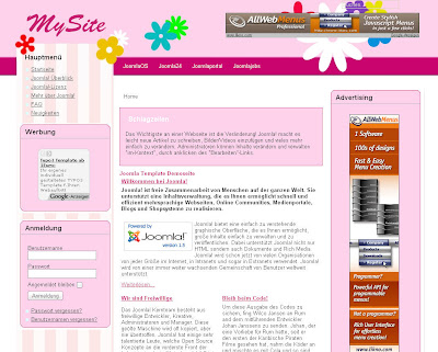 MyPinkSite - шаблон для Joomla 1.5