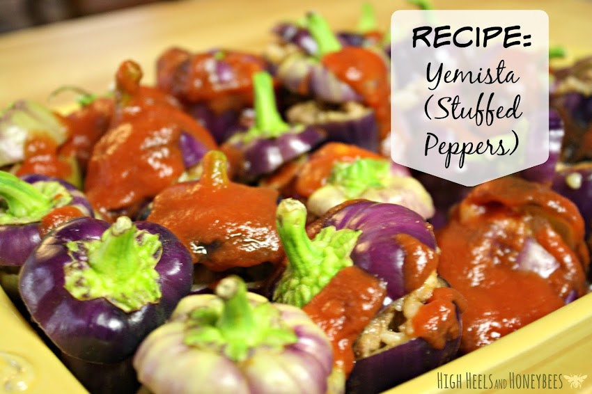 Yemista {Greek Stuffed Peppers} Recipe