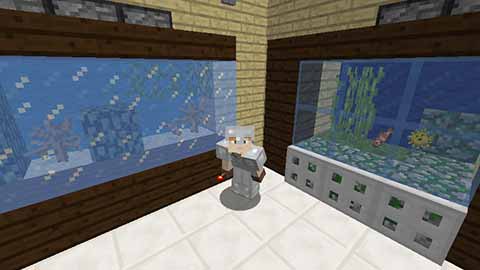 マインクラフト 魚の入った水槽の作り方 マイクラマルチプレイ日記ブログ