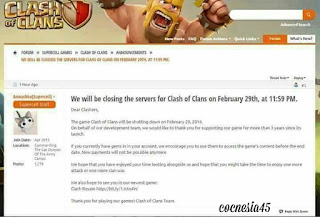 Clash of Clans tutup 29 Februari Hoax