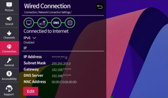 Bước 3: Thiết lập lại DNS thủ công trên tivi LG