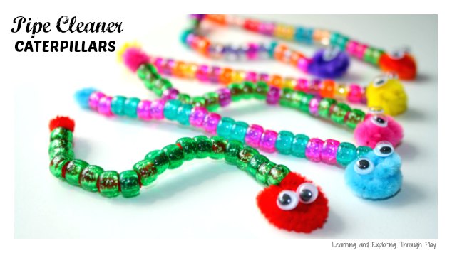 Fine Motor Caterpillar Craft - Learning and Exploring Through Play