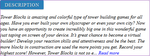 Tower Blocks game review