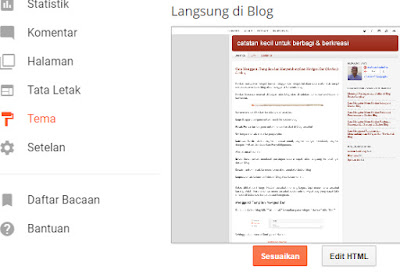 dasbord blog mencari kode HTML dengan cepat