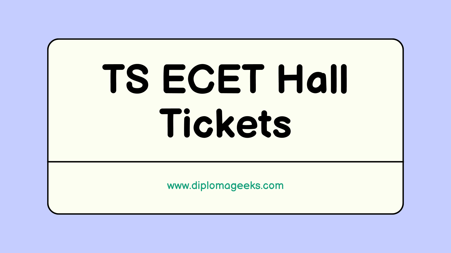 TS ECET Hall Tickets 2024