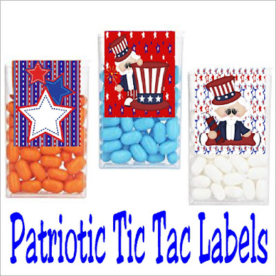 Bring a fun treat to your 4th of July Party with these Patriotic Tic Tac labels. You'll have a great party favor or dessert that will wow your guests and bring out the Patriotic spirit.