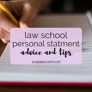 1Ls reveal what they wish they would've known when writing their personal statement for law school applications. What to say in your law school personal statement. Law school personal statement advice | brazenandbrunette.com