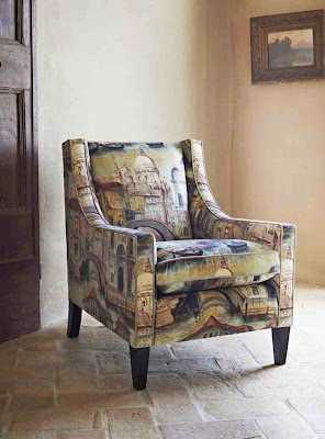 The Gondolier - velvet upholstered chair 