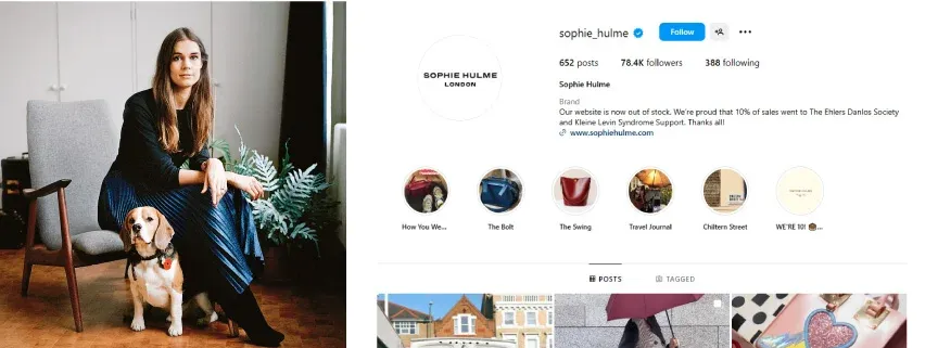 Sophie Hulme Social Media