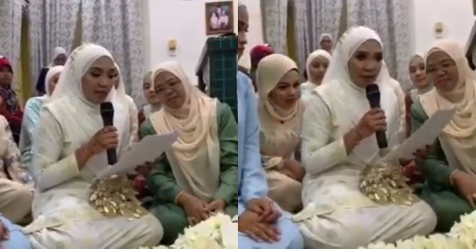 (Video) Macam Kat TV, Tular Pengantin Baca Lafaz Izin Nikah Macam Baca Berita