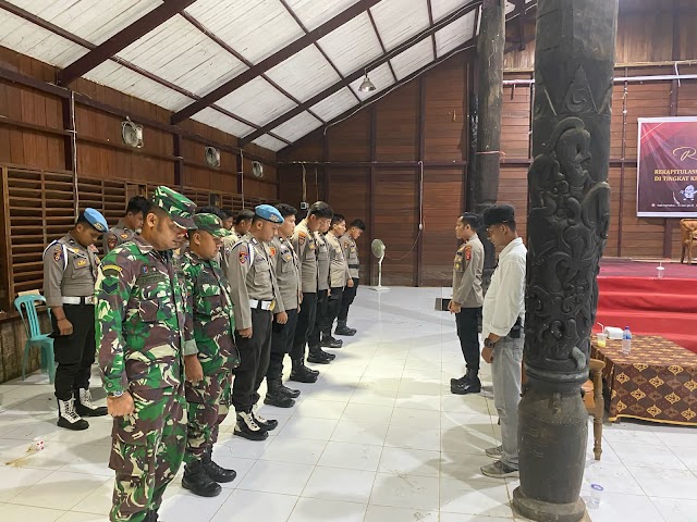 Sinergitas Antara Personil Polres Mahakam Ulu dan Koramil Kecamatan Long Bagun, Kunci Kelancaran Rapat Pleno