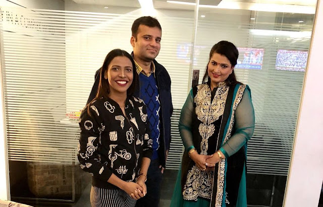Film critic Murtaza Ali Khan with model-actress Mia Lakra and renowned astrologer Dr. Rakhi Yallapragada ahead of a live panel discussion