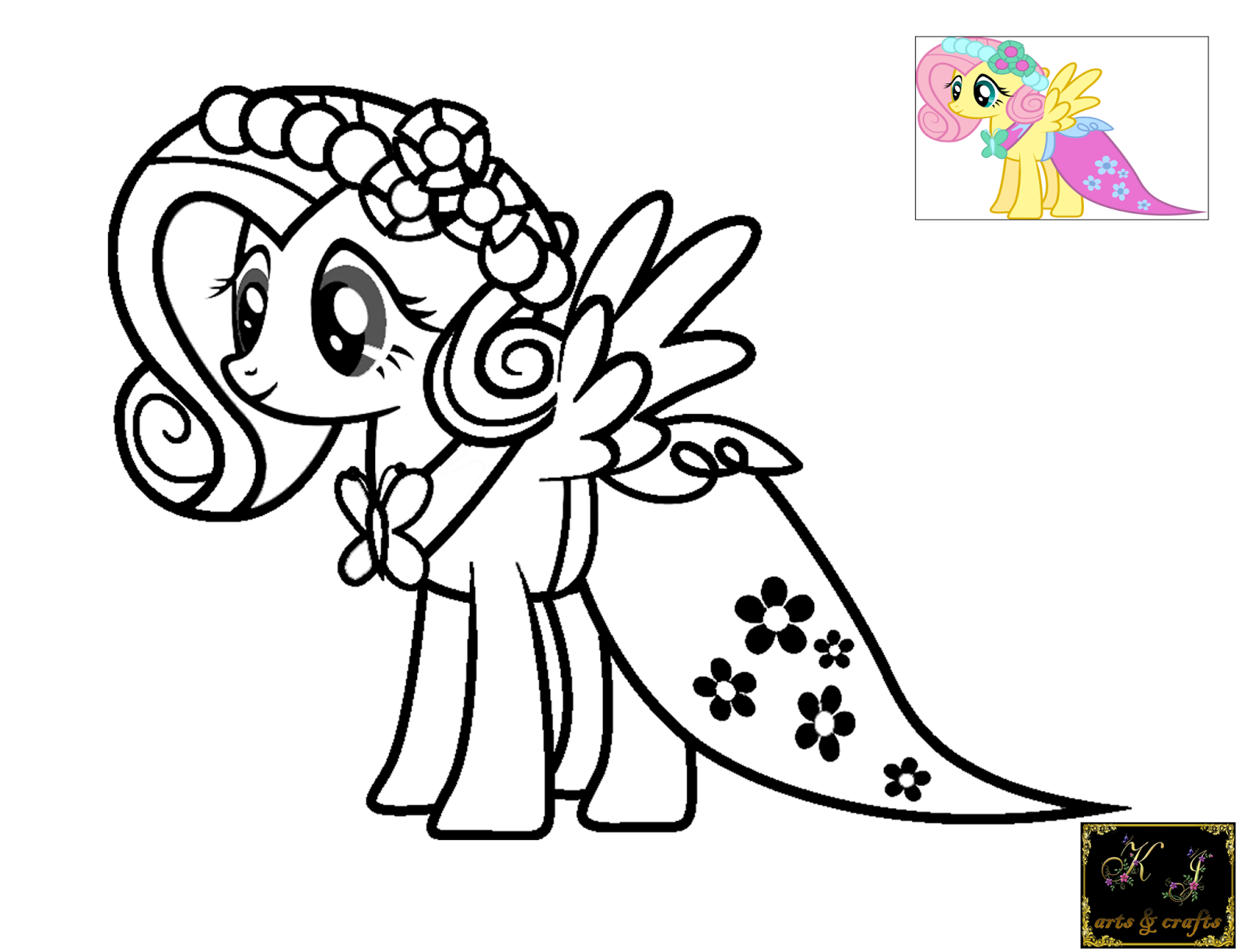 fluttershy coloring pages - My Little Pony Fluttershy Coloring Pages Memutihkan Kulit 