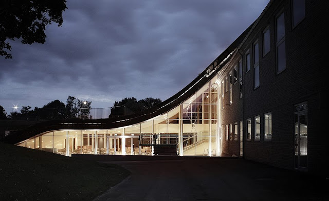 A unique ski slope-shaped roof is just one of the achievements of Mariehøj Culture Centre in Denmark