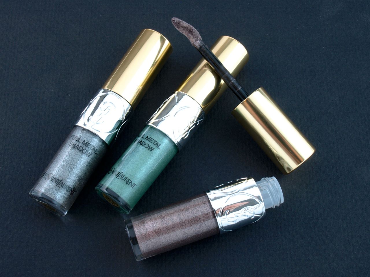 YSL Full Metal Shadow in "1 Grey Splash", "3 Taupe Drop" & "9 Misty Green": Review and Swatches