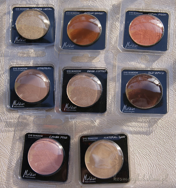 MELKIOR Professional | Eyeshadows Cienie | Makijaż | Bronze Metal, Beige Copper, Camee Rose, Coral Fusion, Old Brick, Autumn Sunset,Natural Skin, Ethereal