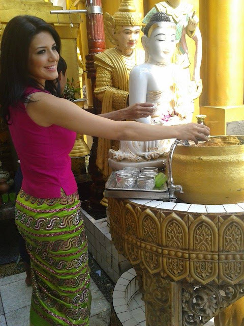 Miss Grand International 2013 and Miss Thailand In Myanmar