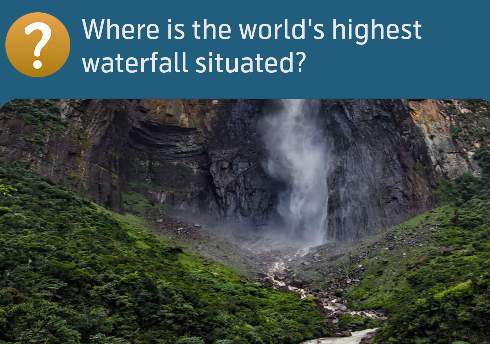 Where is the world's highest waterfall situated?