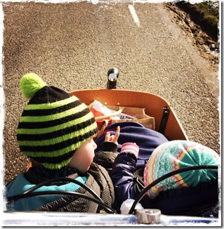 Mats en Lotte in bakfiets