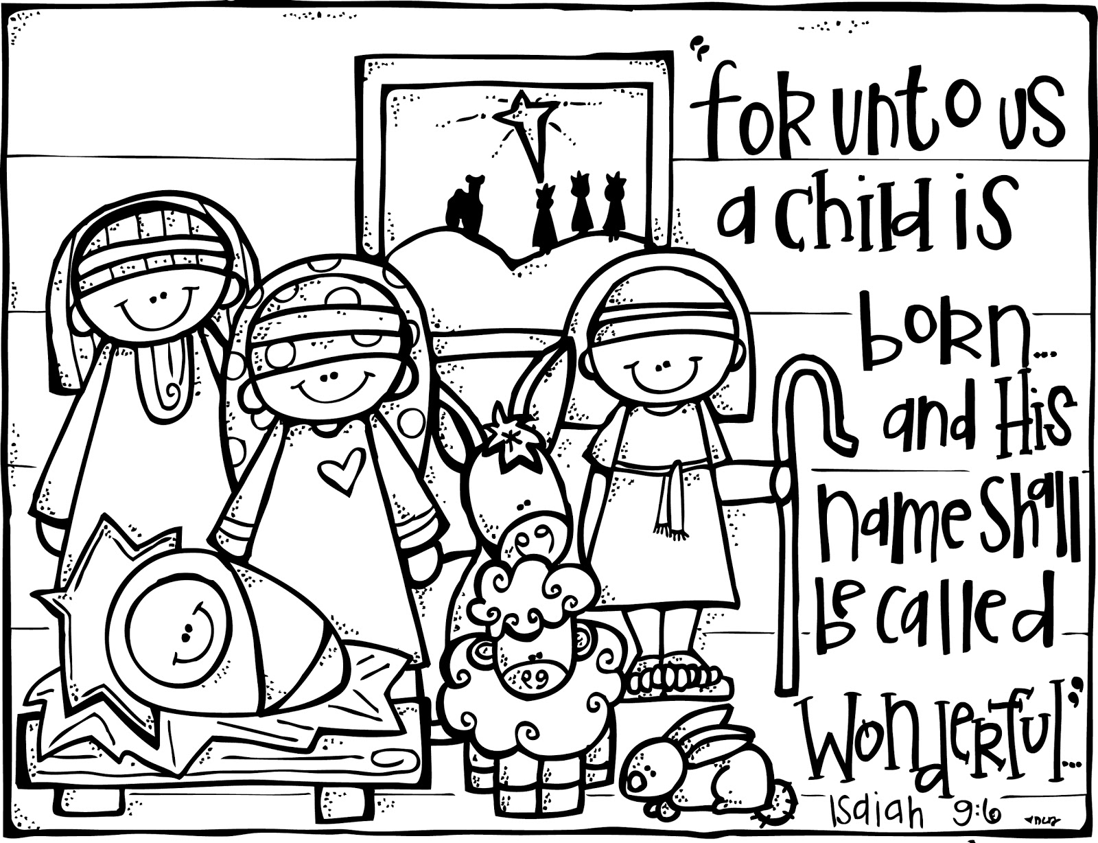 Nativity Coloring Pages For Kids 3