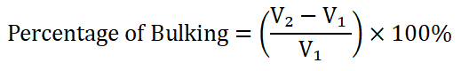 Determine Necessary Adjustment for Bulking of Fine Aggregate by Field Method