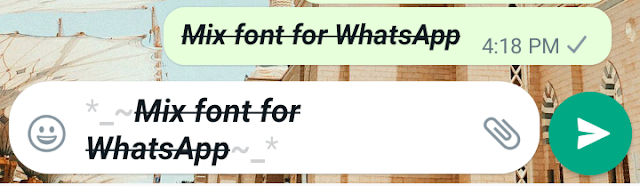 Mix font for whatsapp