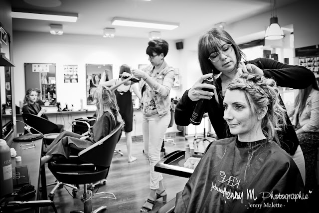 reportage photo préparatifs de la mariée, coiffeur l'orphée à beaulieu sous la roche