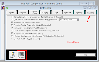 Cara Memberikan Password di Myob