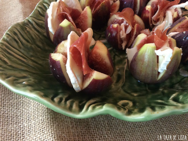 higos rellenos con queso de cabra y jamón