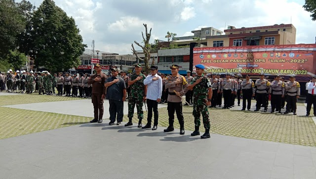 Gelar  Operasi lilin 2022 Pengamanan Natal Dan Tahun baru 2023 di Alun Alun Kota Bogor