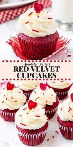 PERFECT red velvet cupcakes have a soft crumb, moist texture, hint of chocolate, and a gorgeous bright red color. Then they're topped w..