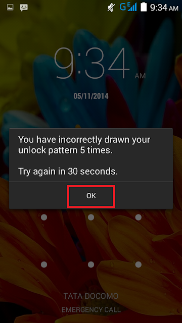 unlock your Android Pattern with Gmail