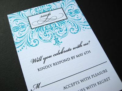 Sneak peak Sarah Jason 39s turquoise wedding invitations