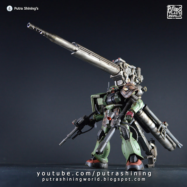 HG Zaku II + Big Gun (Gundam Thunderbolt) Customize Build by Putra Shining