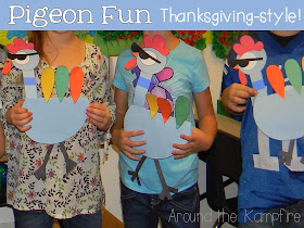 Thanksgiving Pigeon persuasive writing craft booklet