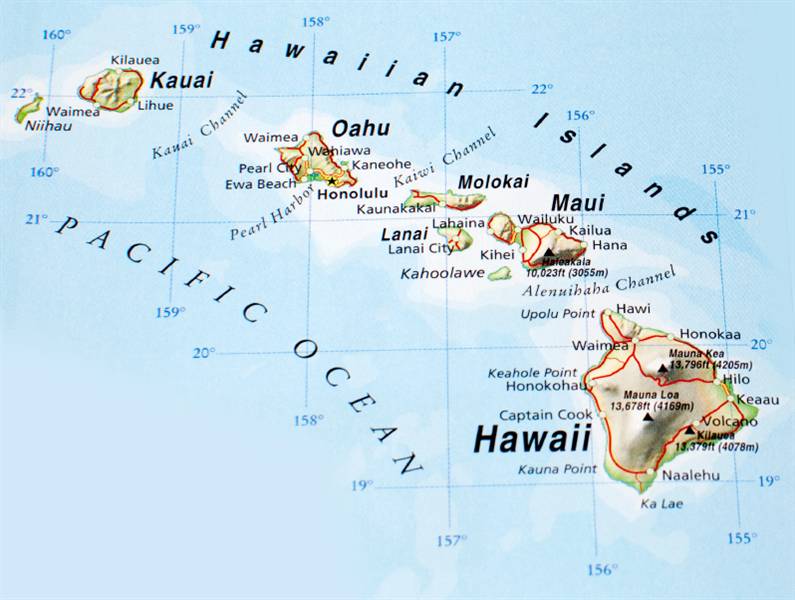 map of hawaiian islands and california Hawaiian Islands Maps Pictures Map Of Hawaii Cities And Islands map of hawaiian islands and california