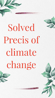 Solved Precis of climate change