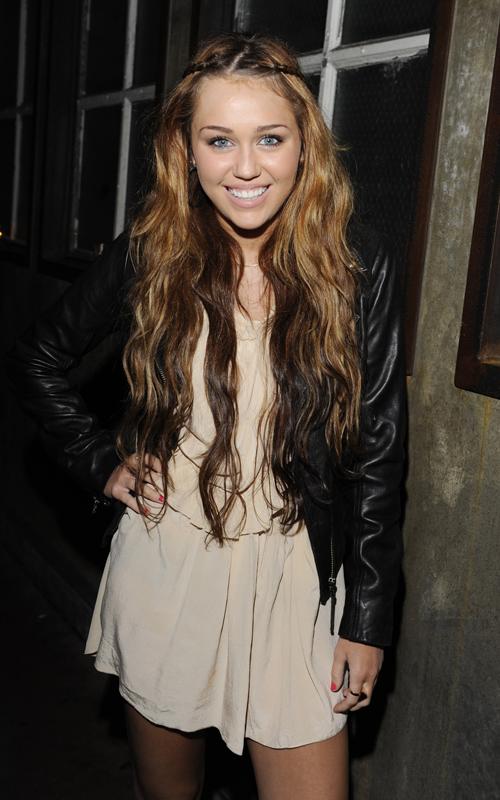 Miley Cyrus was spotted at the Hannah Montana Wrap Party in Los AngelesCA