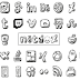 New Pencil Style Social Follow Widget
