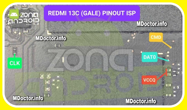 Xiaomi Redmi 13C ISP EMMC PinOUT | Test Point