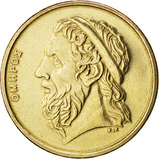 Greek Coins 50 Drachmas Homer