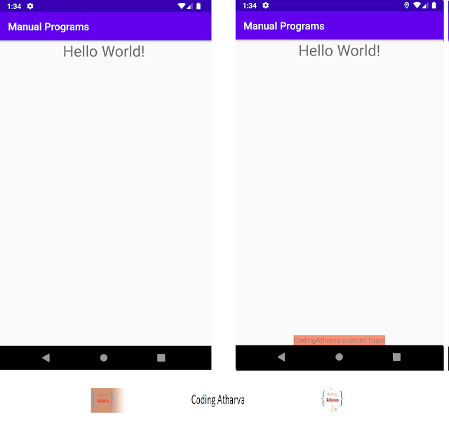  Program to create custom toast message in Android Studio