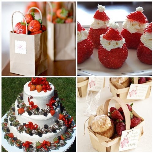 Strawberry Wedding Decorations Favors Table Numbers and Treats