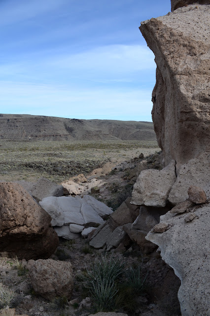 fallen shelf beside a cliff