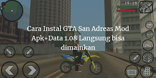 Cara Instal GTA San Adreas Mod Apk+Data